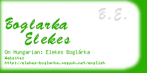 boglarka elekes business card
